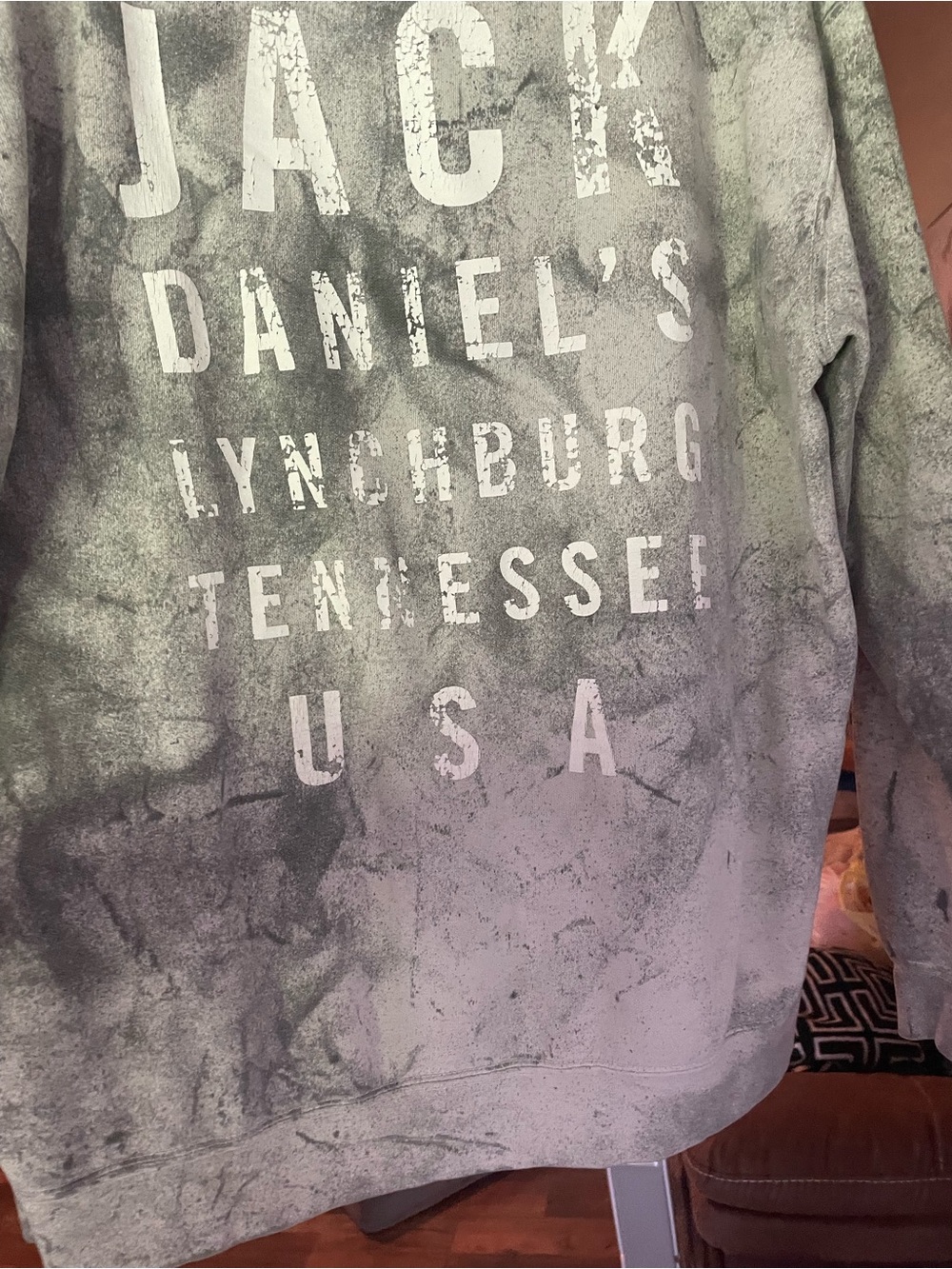 Jack Daniel's Gray and White Washed Logo Sweatshirt